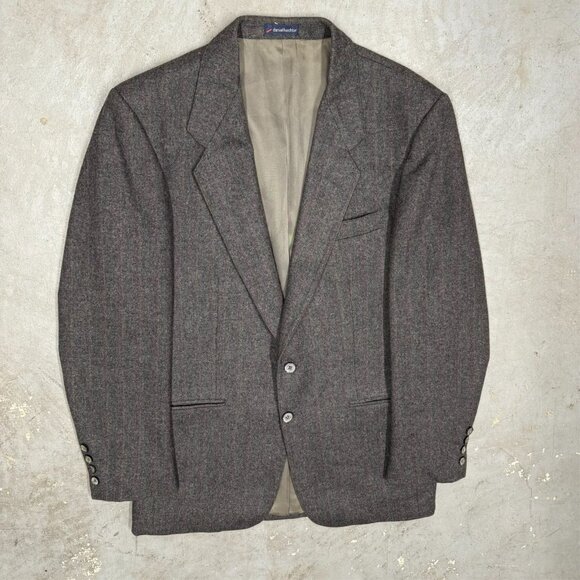 Vintage Daniel Hechter Paris Flannel Wool Blazer Sport Coat 40R - Picture 2 of 10